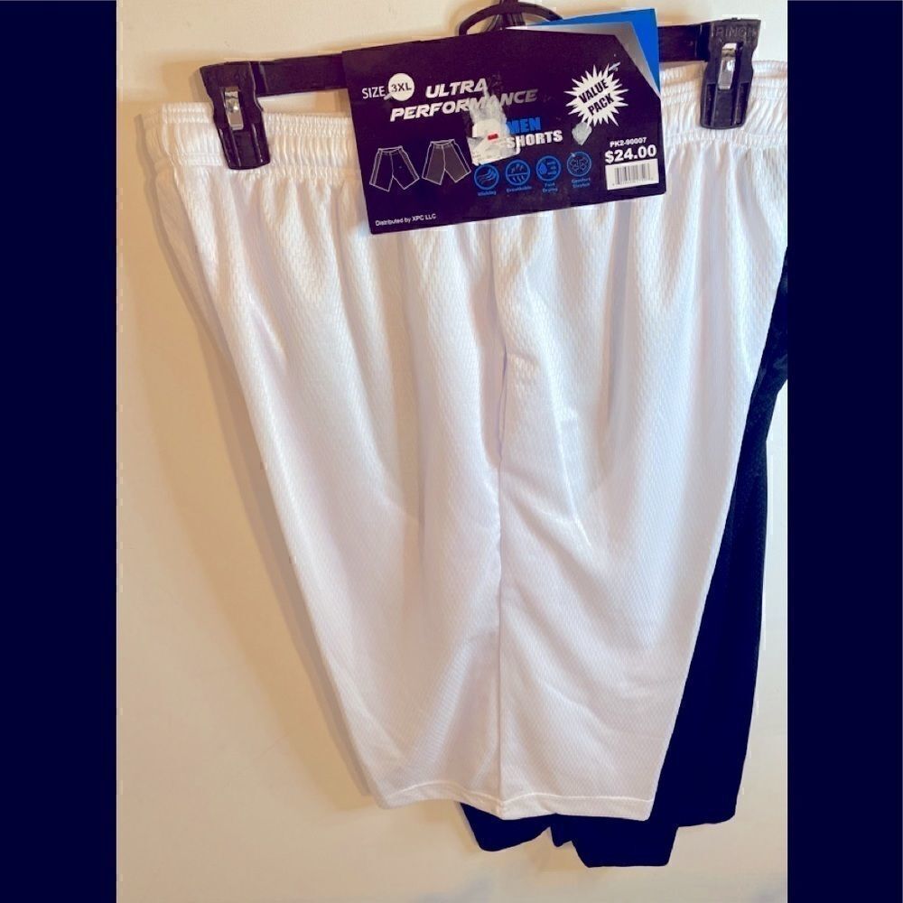 💥Ultra Performance 2 Men Value Pack Athletic Works Dazzle Shorts Size: 3XL🎁